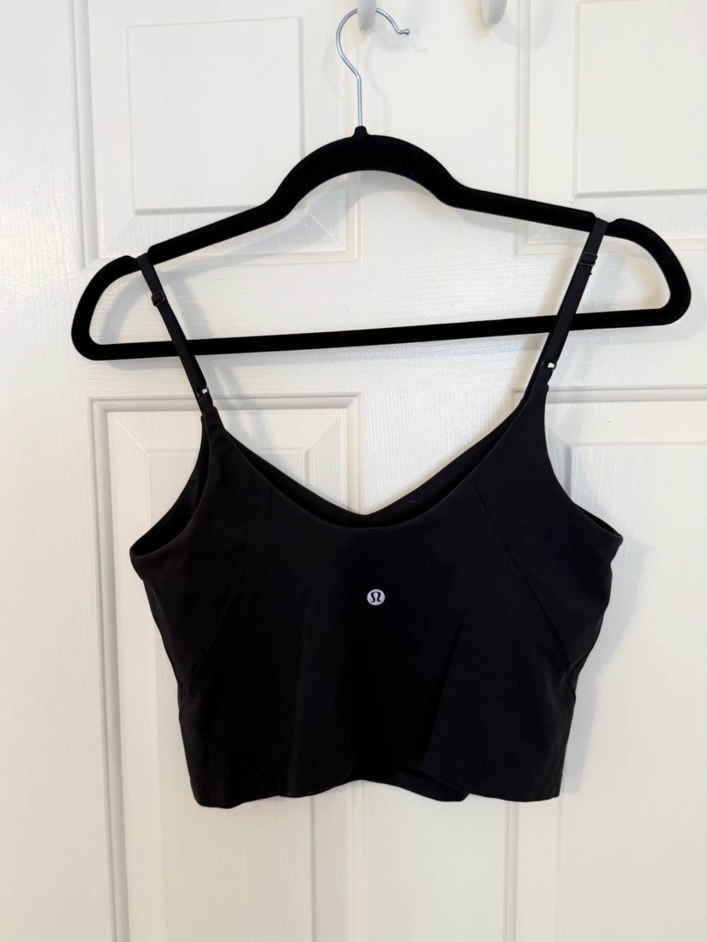 lululemon Black Cropped Tank with built in support